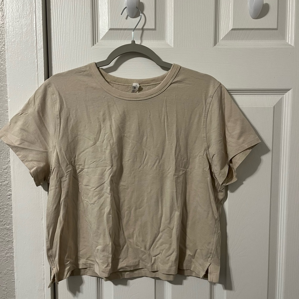 Lululemon | Beige Short Sleeve Tee | 12